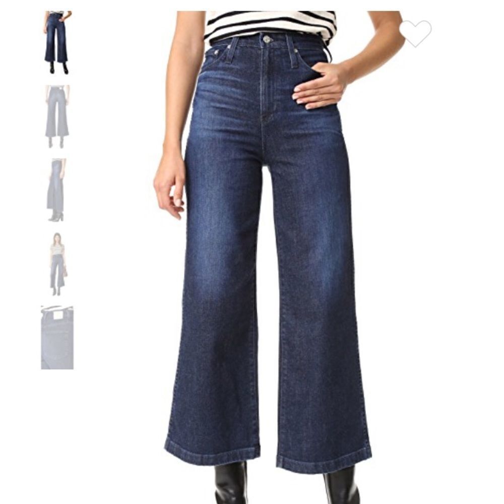 AG The Yvette High-Rise Wide Leg Ankle Jeans Sz 24